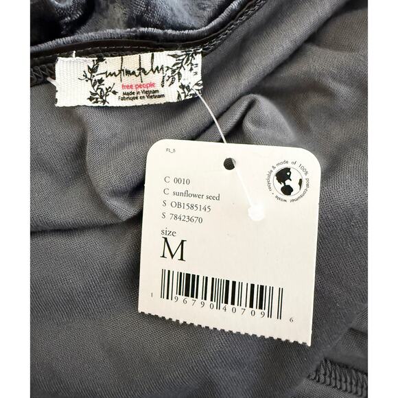 Free People Women's Intimately Don't You Wish Velvet Bodysuit Sunflower Seed NWT - Picture 10 of 14